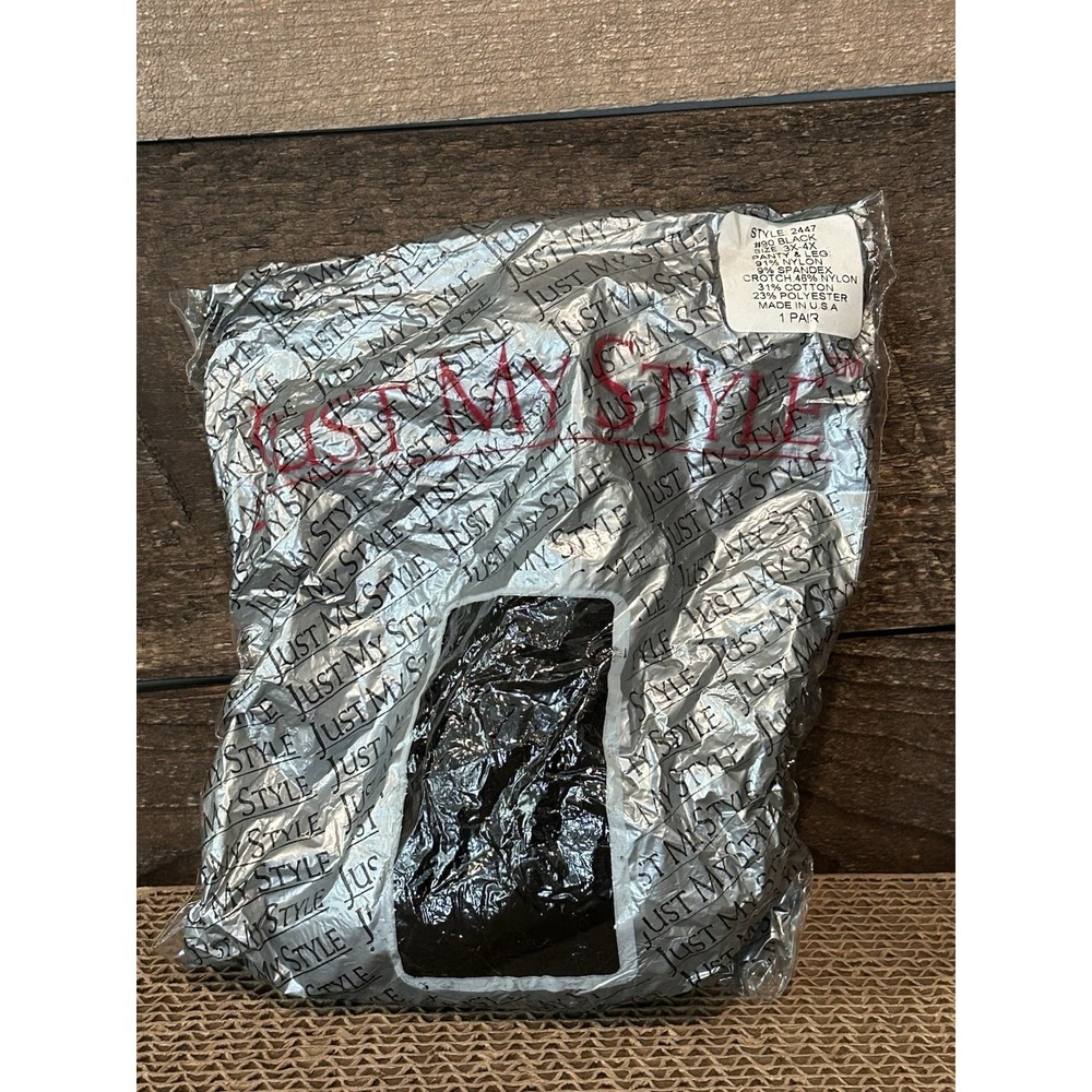 Just My Style Control Top Pantyhose 1 Pair Pack‎ Size 3x 4x #90 Black